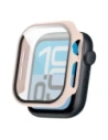Etui ze szkłem do zegarka Bizon Case+Glass Watch do Apple Watch SE 3 / SE 2 / SE / 6 / 5 / 4 40mm matowe różowe