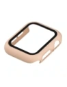 Etui ze szkłem do zegarka Bizon Case+Glass Watch do Apple Watch SE 3 / SE 2 / SE / 6 / 5 / 4 40mm matowe różowe