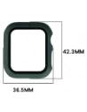 Etui ze szkłem do zegarka Bizon Case+Glass Watch do Apple Watch SE 3 / SE 2 / SE / 6 / 5 / 4 40mm matowe ciemnozielone