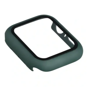 Etui ze szkłem do zegarka Bizon Case+Glass Watch do Apple Watch SE 3 / SE 2 / SE / 6 / 5 / 4 40mm matowe ciemnozielone