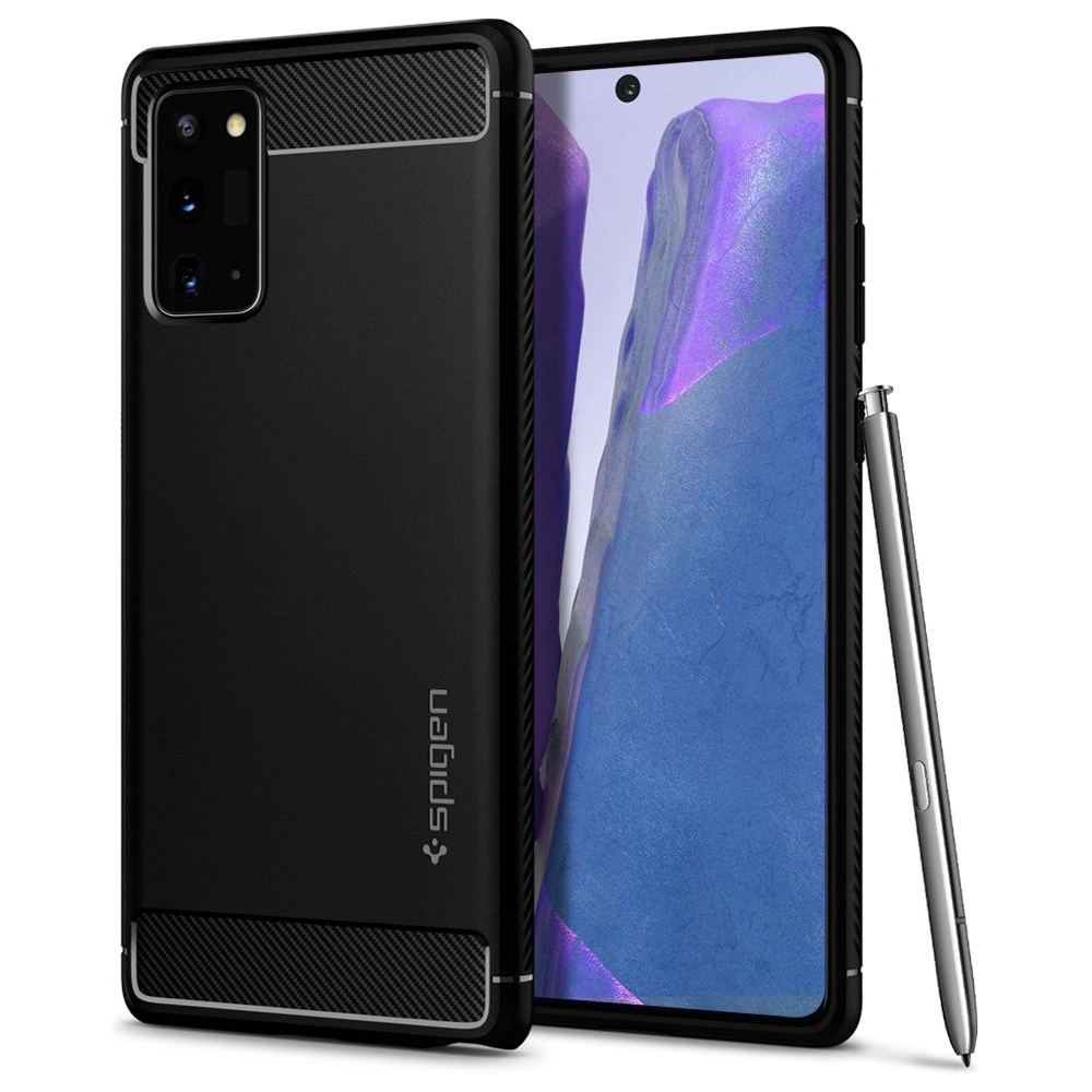Wholesale Spigen Rugged Armor Samsung Galaxy Note 20 Matte Black - SPN1203BLK - {ean13} - Hurt