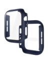 Etui ze szkłem do zegarka Bizon Case+Glass Watch do Apple Watch SE 3 / SE 2 / SE / 6 / 5 / 4 40mm matowe granatowe