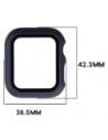 Etui ze szkłem do zegarka Bizon Case+Glass Watch do Apple Watch SE 3 / SE 2 / SE / 6 / 5 / 4 40mm matowe granatowe