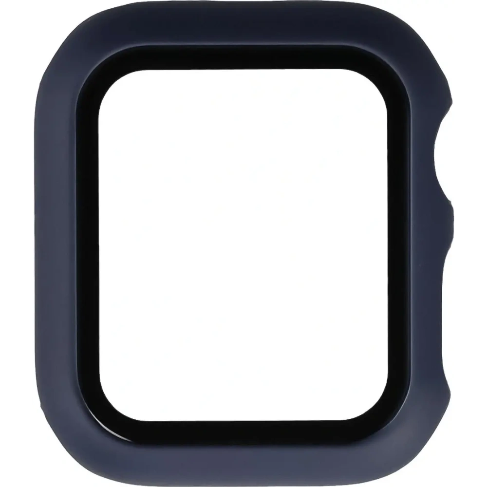 Etui ze szkłem do zegarka Bizon Case+Glass Watch do Apple Watch SE 3 / SE 2 / SE / 6 / 5 / 4 40mm matowe granatowe