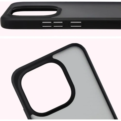Etui Bizon Case Angelo do Xiaomi 15T przydymione z czarną ramką