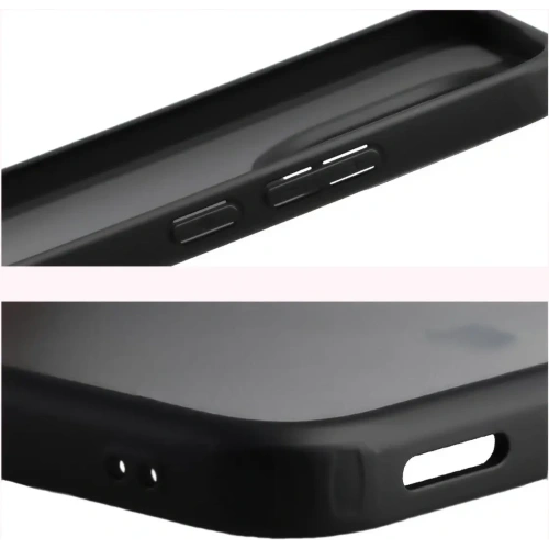 Etui Bizon Case Angelo do Xiaomi 15T przydymione z czarną ramką