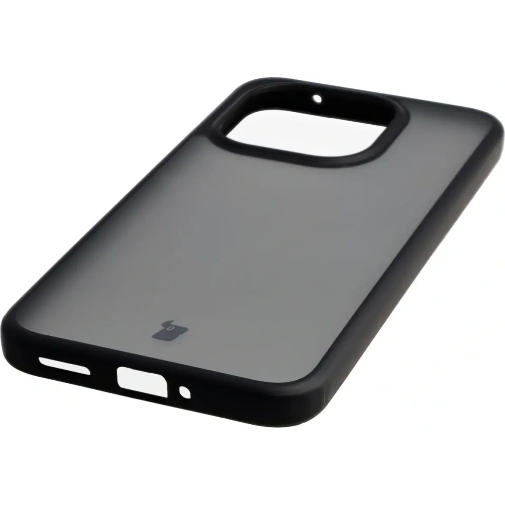 Etui Bizon Case Angelo do Xiaomi 15T przydymione z czarną ramką