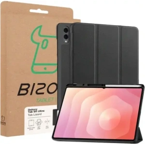 Etui z klapką Bizon Case Tab Lizard do Samsung Galaxy Tab S11 Ultra czarne