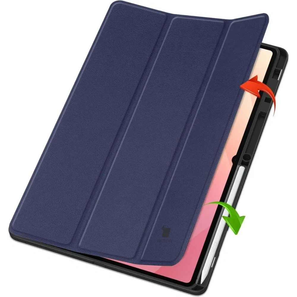 Etui z klapką Bizon Case Tab Lizard do Samsung Galaxy Tab S11 Ultra granatowe