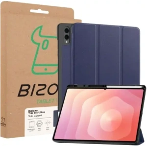 Etui z klapką Bizon Case Tab Lizard do Samsung Galaxy Tab S11 Ultra granatowe