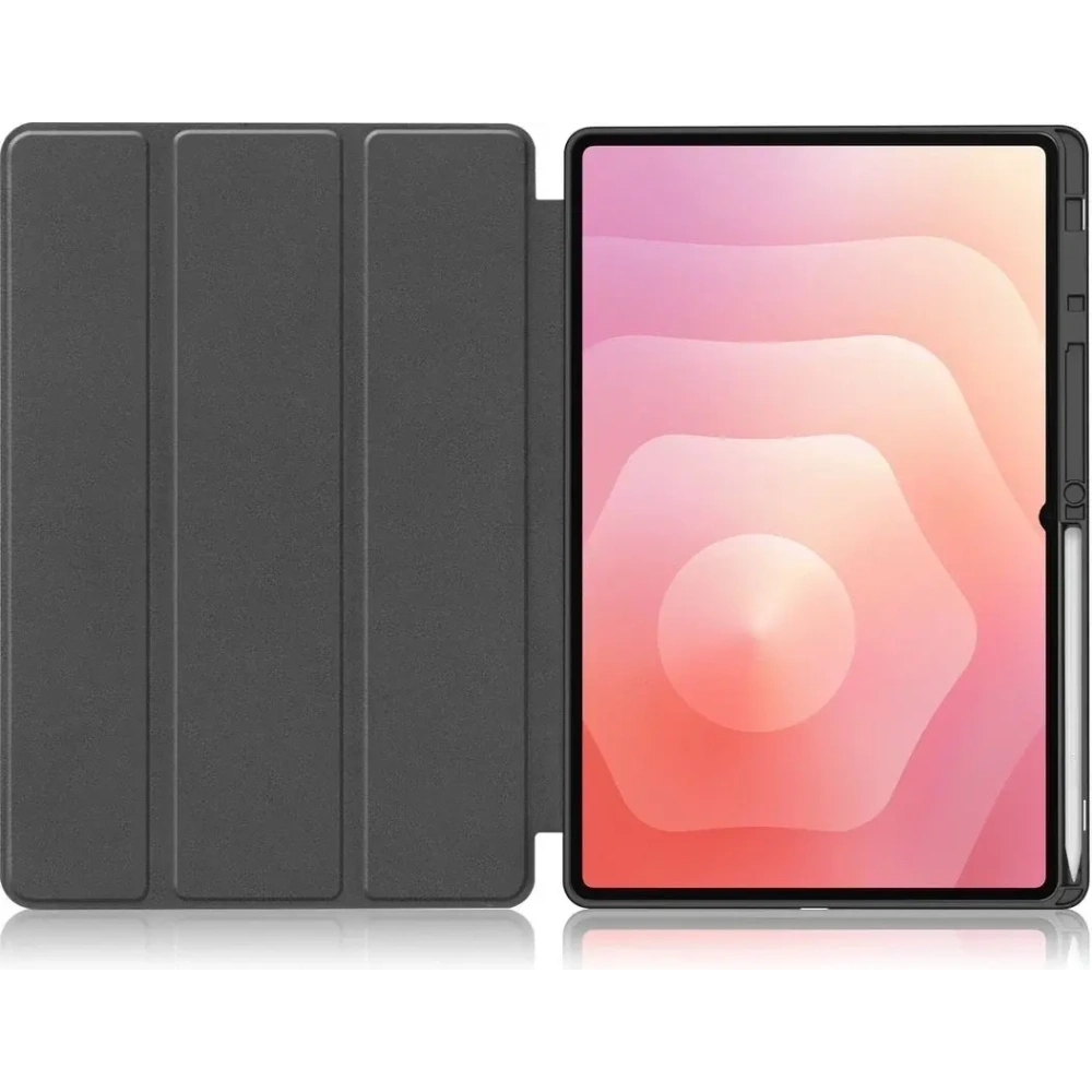 Etui z klapką Bizon Case Tab Lizard do Samsung Galaxy Tab S11 Ultra ciemnozielone