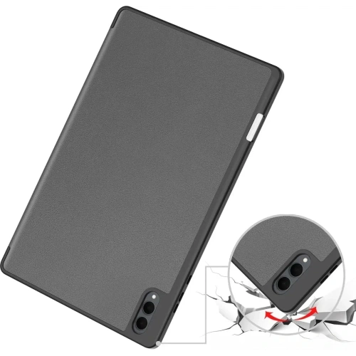Etui z klapką Bizon Case Tab Lizard do Samsung Galaxy Tab S11 Ultra szare