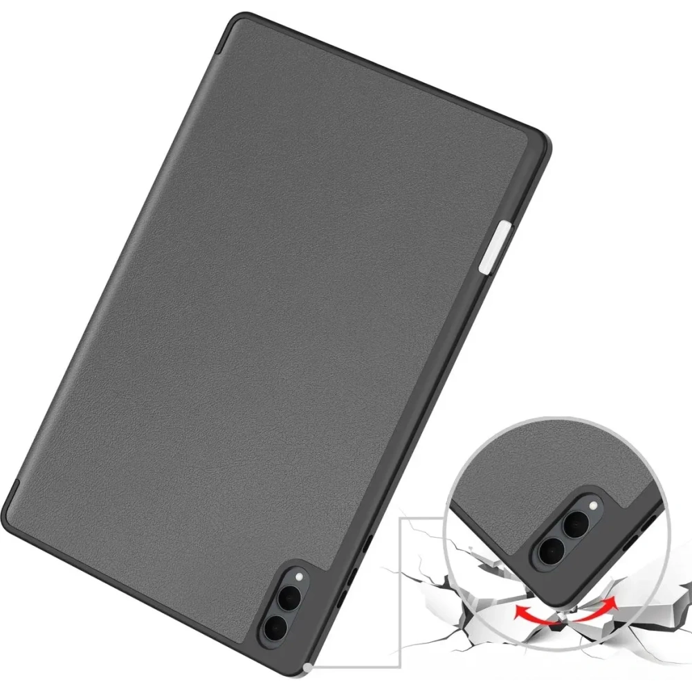 Etui z klapką Bizon Case Tab Lizard do Samsung Galaxy Tab S11 Ultra szare