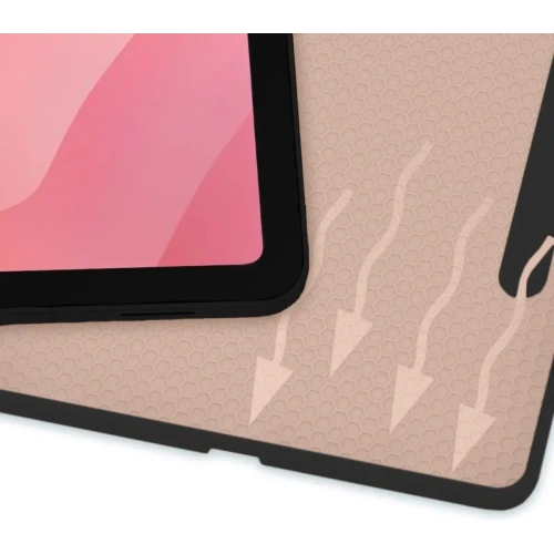Etui z klapką Bizon Case Tab Lizard do Samsung Galaxy Tab S11 Ultra różowozłote