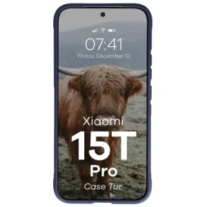 Pancerne etui Bizon Case Tur do Xiaomi 15T Pro granatowe