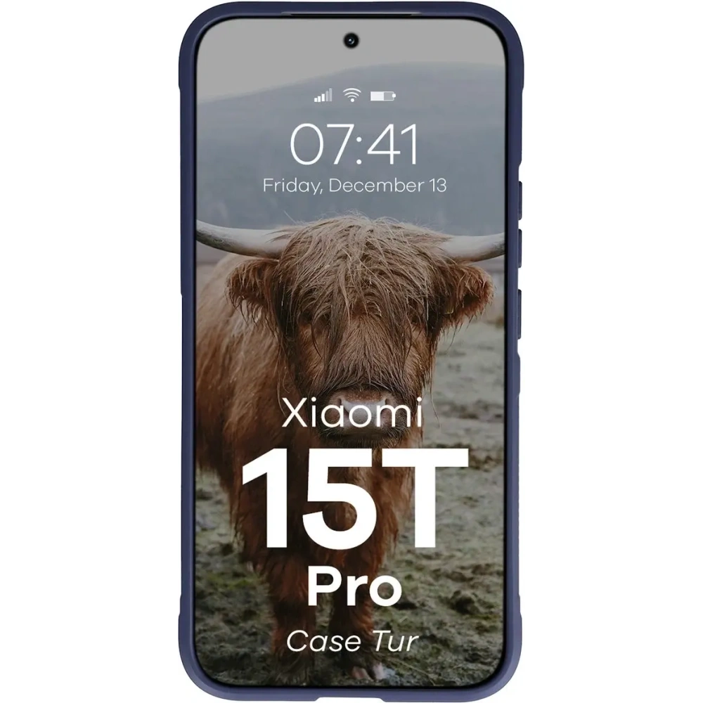 Pancerne etui Bizon Case Tur do Xiaomi 15T Pro granatowe