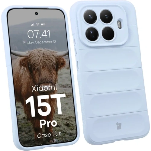 Pancerne etui Bizon Case Tur do Xiaomi 15T Pro jasnoniebieskie