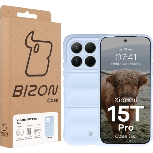 Pancerne etui Bizon Case Tur do Xiaomi 15T Pro jasnoniebieskie