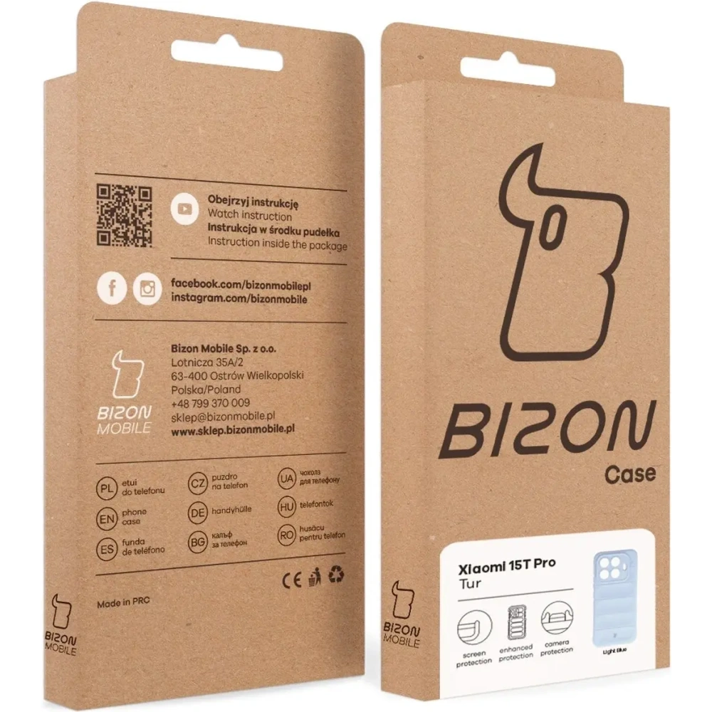 Pancerne etui Bizon Case Tur do Xiaomi 15T Pro jasnoniebieskie
