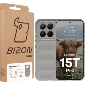 Pancerne etui Bizon Case Tur do Xiaomi 15T Pro jasnoszare
