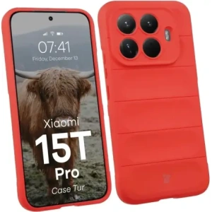 Pancerne etui Bizon Case Tur do Xiaomi 15T Pro czerwone