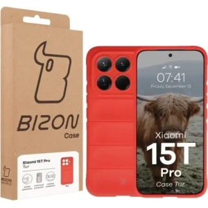 Pancerne etui Bizon Case Tur do Xiaomi 15T Pro czerwone