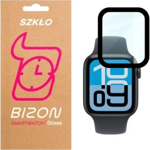 Szkło hybrydowe Bizon Glass Watch Edge Hybrid dla Apple Watch SE 3 / SE 2 / SE / 6 / 5 / 4 (44 mm) czarne