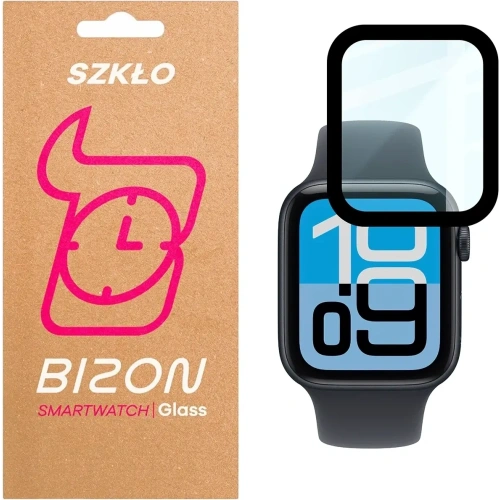Szkło hybrydowe Bizon Glass Watch Edge Hybrid dla Apple Watch SE 3 / SE 2 / SE / 6 / 5 / 4 (44 mm) czarne