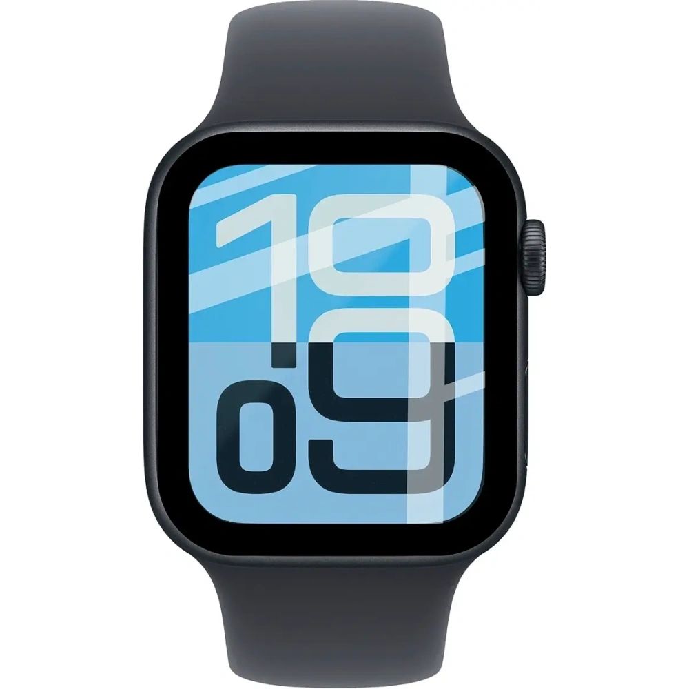 Szkło hybrydowe Bizon Glass Watch Edge Hybrid dla Apple Watch SE 3 / SE 2 / SE / 6 / 5 / 4 (44 mm) czarne