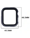 Etui ze szkłem do zegarka Bizon Case+Glass Watch do Apple Watch SE 3 / SE 2 / SE / 6 / 5 / 4 44mm matowe granatowe