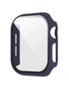 Etui ze szkłem do zegarka Bizon Case+Glass Watch do Apple Watch SE 3 / SE 2 / SE / 6 / 5 / 4 44mm matowe granatowe