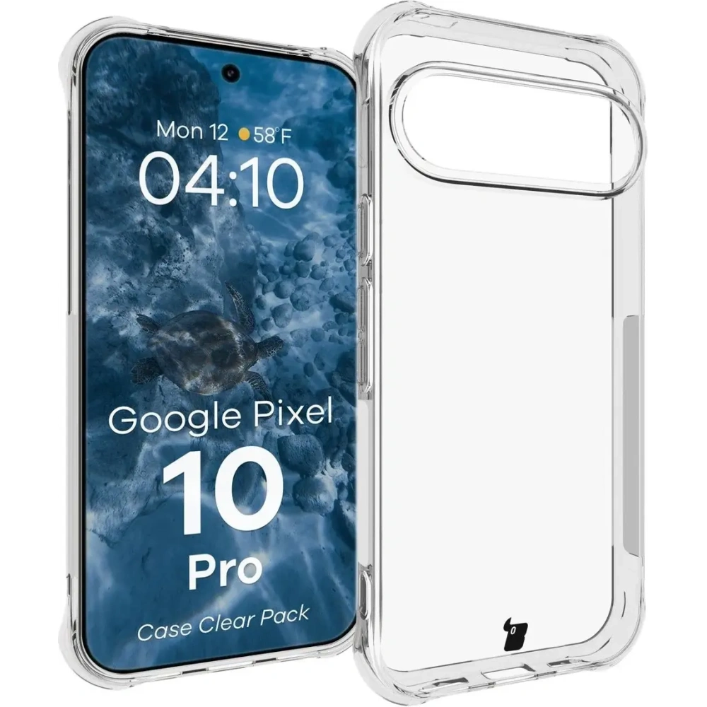 Etui + 2x szkło hartowane + szkiełko na obiektyw Bizon Case Clear Pack do Google Pixel 10 Pro