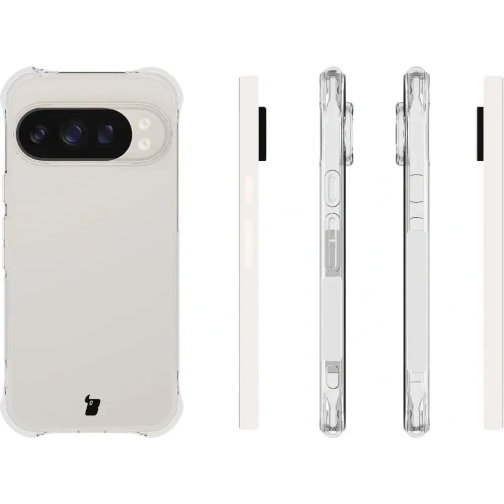 Etui + 2x szkło hartowane + szkiełko na obiektyw Bizon Case Clear Pack do Google Pixel 10 Pro