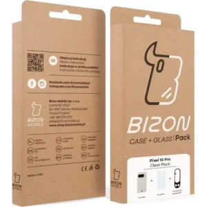 Etui + 2x szkło hartowane + szkiełko na obiektyw Bizon Case Clear Pack do Google Pixel 10 Pro
