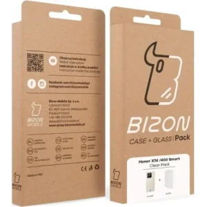 Elastyczne etui + 2x folia na ekran Bizon Case Clear Pack do Honor X7d / Honor 400 Smart