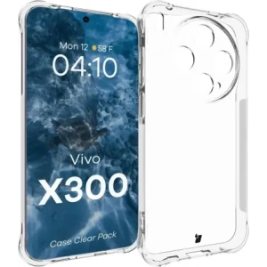 Elastyczne etui + 2x folia na ekran Bizon Case Clear Pack do Vivo X300
