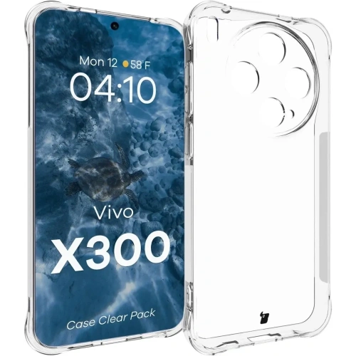 Elastyczne etui + 2x folia na ekran Bizon Case Clear Pack do Vivo X300