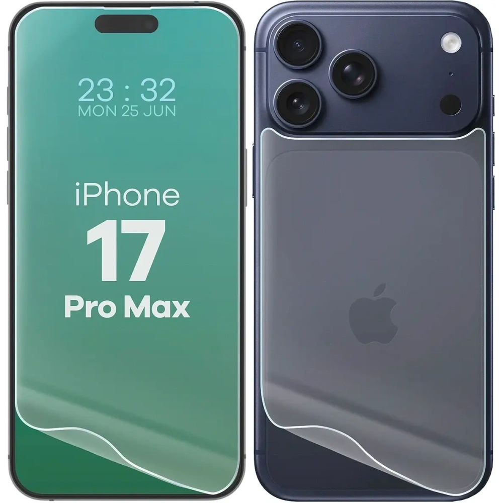Folia hydrożelowa na tył i przód Bizon Glass Hydrogel Pack do Apple iPhone 17 Pro Max
