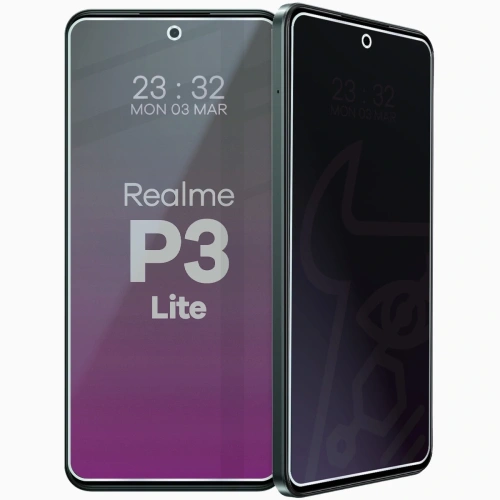Prywatyzujące szkło hybrydowe Bizon Glass Mule Shadow do Realme P3 Lite matowe