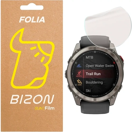Folia matowa Bizon Glass Watch Film Sun do Garmin Fenix 8 Pro AMOLED 47 mm