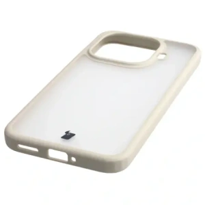 Etui Bizon Case Angelo do Xiaomi 15T Pro półprzezroczyste z beżową ramką