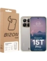 Etui Bizon Case Angelo do Xiaomi 15T Pro półprzezroczyste z beżową ramką