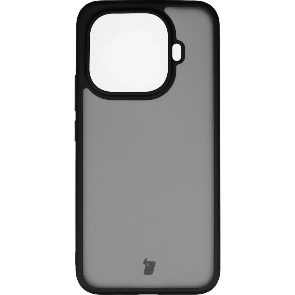 Etui Bizon Case Angelo do Xiaomi 15T Pro przydymione z czarną ramką