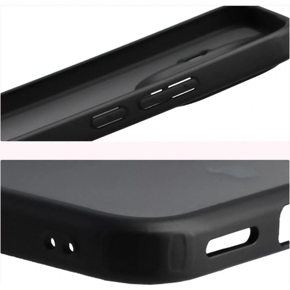 Etui Bizon Case Angelo do Xiaomi 15T Pro przydymione z czarną ramką