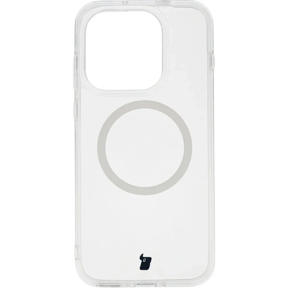 Etui z pierścieniem magnetycznym Bizon Case CrystalO do OnePlus 15 przezroczyste