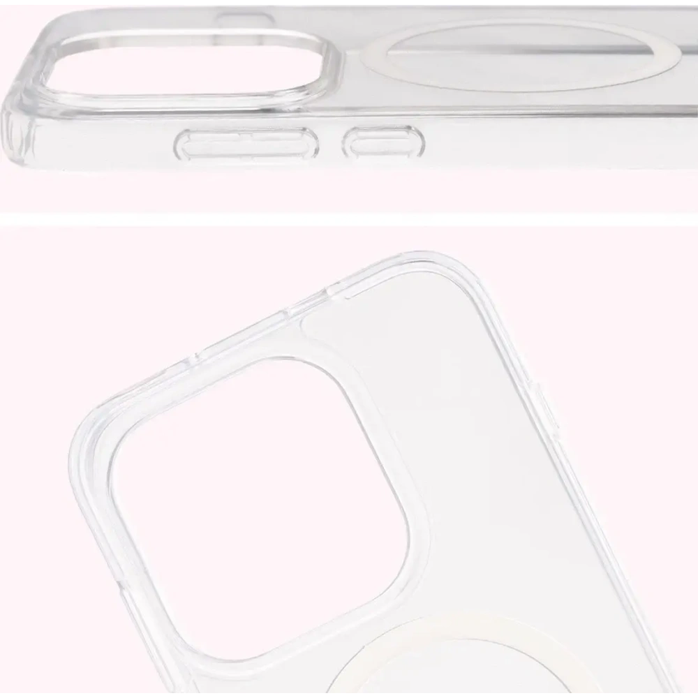 Etui z pierścieniem magnetycznym Bizon Case CrystalO do OnePlus 15 przezroczyste