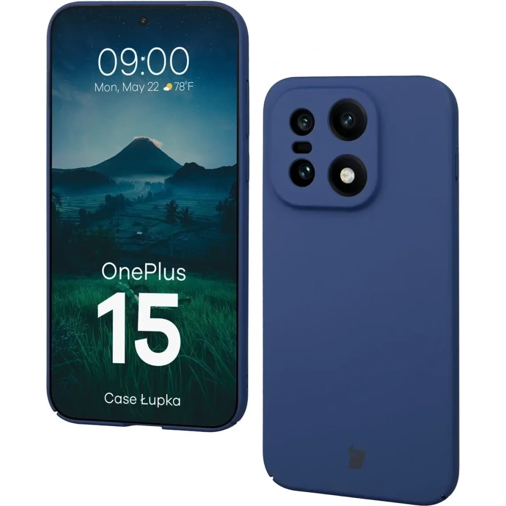 Etui Bizon Case Łupka do OnePlus 15 niebieskie