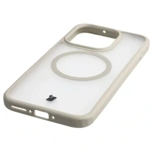 Etui z pierścieniem magnetycznym Bizon Case MatteO do OnePlus 15 przydymione-beżowe