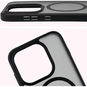 Etui z pierścieniem magnetycznym Bizon Case MatteO do OnePlus 15 przydymione-czarne