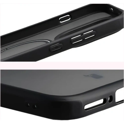 Etui z pierścieniem magnetycznym Bizon Case MatteO do OnePlus 15 przydymione-czarne